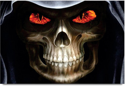 75% OFF on Skull Hd 2 Paper Print