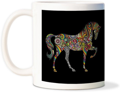 83% OFF on Amy Art Design Physcedelic Horse Coffee Ceramic Mug