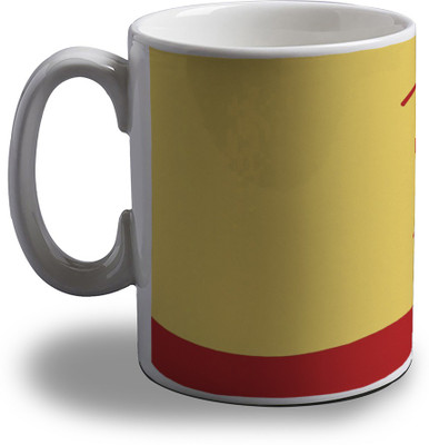 15% OFF on Artifa Yellow Cartoon Amg1158 Porcelain, Ceramic Mug 350 ml