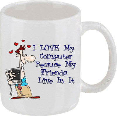 16% OFF on Ellicon 215 I Love My Computer Ceramic Mug