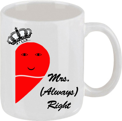 16% OFF on Ellicon 20 Mrs Right Ceramic Mug