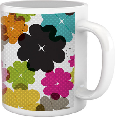 50% OFF on Tiedribbons High Tea_Geometric Toned_ Beautiful Floral Pattern Ceramic Mug 325 ml