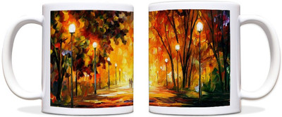 65% OFF on ShopMantra Beautiful Painting Black Ceramic Mug 300 ml