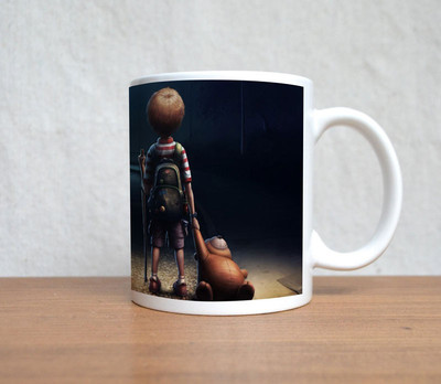 50% OFF on StyBuzz Boy With Taddy Bear In Night Porcelain Mug 300 ml