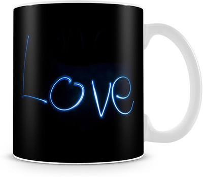 68% OFF on Shoprock Love with Black Back Ground Coffee Ceramic Mug