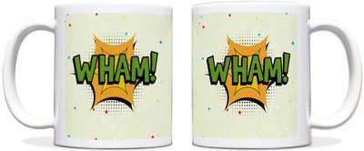 60% OFF on ShopMantra Comic Wham Black Ceramic Mug 300 ml