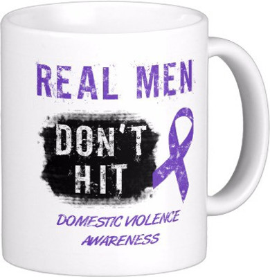 25% OFF on Exoctic Silver Stop Domestic Violence C008 Ceramic Mug 300 ml