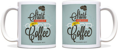 54% OFF on ShopMantra Start the Day With Coffee Black Ceramic Mug 300 ml 54% OFF on ShopMantra Start the Day With Coffee Black Ceramic Mug 300 ml