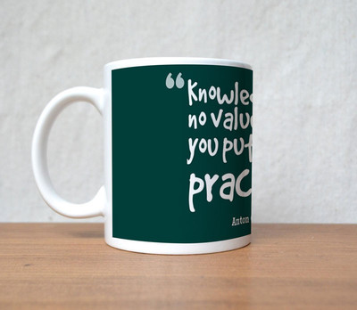60% OFF on StyBuzz Knowledge Of Practice Green Porcelain Mug 300 ml 60% OFF on StyBuzz Knowledge Of Practice Green Porcelain Mug 300 ml