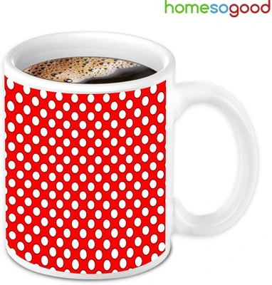 41% OFF on Home So Good Red And White Dot Pattern Coffee Ceramic Mug 280 ml 41% OFF on Home So Good Red And White Dot Pattern Coffee Ceramic Mug 280 ml