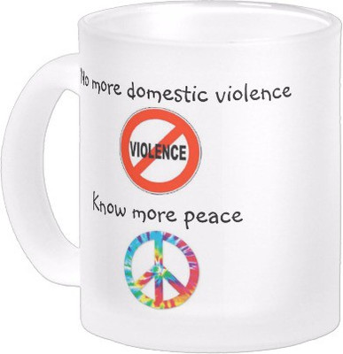 37% OFF on Exoctic Silver Stop Domestic Violence C003 Ceramic Mug 300 ml