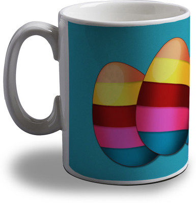 15% OFF on Artifa Colorful Eggs Porcelain, Ceramic Mug 350 ml