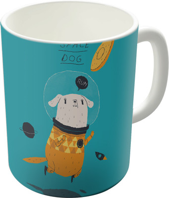 80% OFF on The Fappy Store Space Dog Ceramic Mug 300 ml
