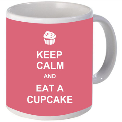 Snoogg Keep calm and eat a cupcake Ceramic Mug Snoogg Keep calm and eat a cupcake Ceramic Mug