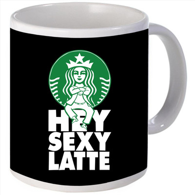 Snoogg heyexy latte Ceramic Mug Snoogg heyexy latte Ceramic Mug