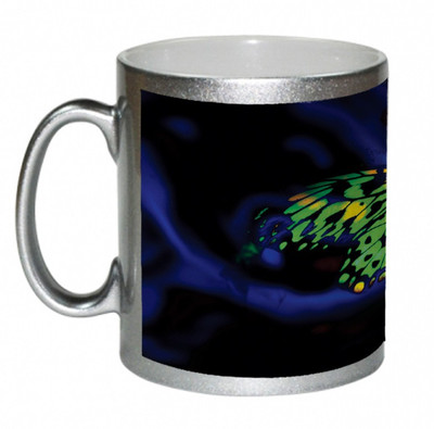 67% OFF on AMY Beautiful Rainbow Butterfly Ceramic Mug 325 ml