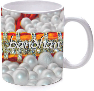 45% OFF on Printland Pearls Raksha Bandhan Ceramic Mug