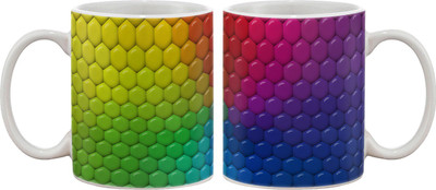 Artifa 3d Color Texture Porcelain, Ceramic Mug 350 ml
