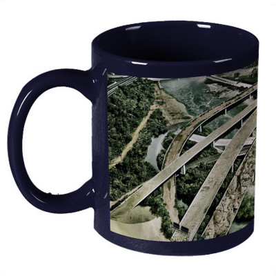 56% OFF on Amy Unique Design Dark Blue Ceramic Mug 330 ml