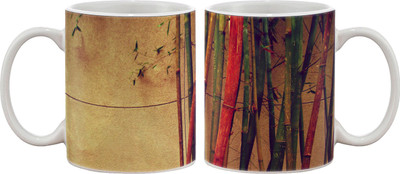 Artifa Colourful Bamboo Porcelain, Ceramic Mug 350 ml Artifa Colourful Bamboo Porcelain, Ceramic Mug 350 ml