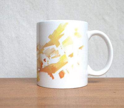 50% OFF on StyBuzz Cute Girl Orange Painting Art Ceramic Mug 300 ml