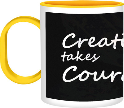 41% OFF on Refeel Gifts Creativity Takes Courage Sd-290 Unbreakable Plastic Mug 325 ml