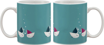 Artifa Birds Kissing Porcelain, Ceramic Mug 350 ml