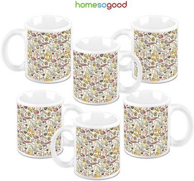 49% OFF on Homesogood Various Eatables Collage Pack Of 6 Ceramic Mug 325 ml, Pack of 6 49% OFF on Homesogood Various Eatables Collage Pack Of 6 Ceramic Mug 325 ml, Pack of 6