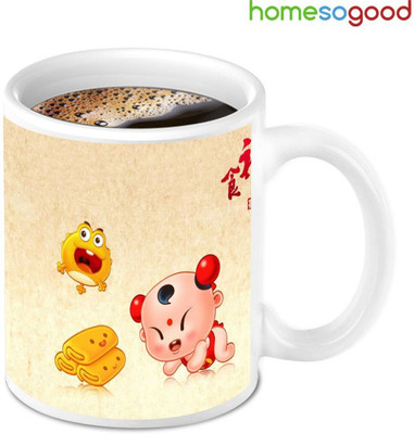 41% OFF on Home So Good Fun Time Cute Coffee Ceramic Mug 280 ml