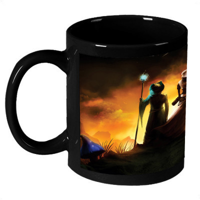 70% OFF on AMY Three Warrior in Night Coffee Ceramic Mug 325 ml