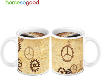 45% OFF on HomeSoGood Top Popular Magic Coffee 2 Mugs Ceramic Mug 280 ml, Pack of 2
