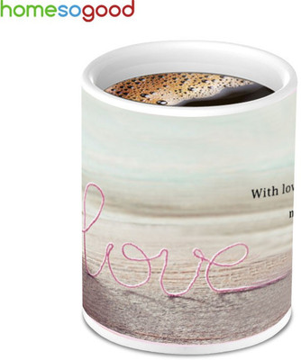41% OFF on Home So Good Great Woolen Patience Heart Love Ceramic Mug 280 ml