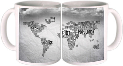 25% OFF on Shopkeeda World Map Ceramic Mug 350 ml
