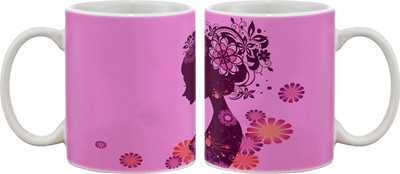 Artifa Girl And Flowers Porcelain, Ceramic Mug 350 ml Artifa Girl And Flowers Porcelain, Ceramic Mug 350 ml