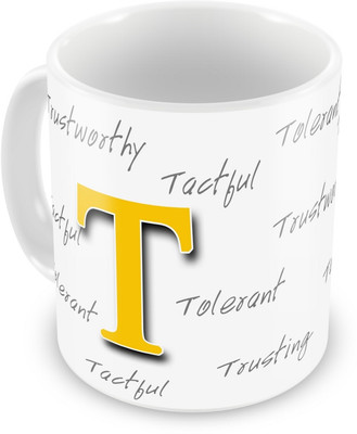 Everyday Gifts Happy Birthday Gift For Starting Letter T Ceramic Mug Everyday Gifts Happy Birthday Gift For Starting Letter T Ceramic Mug