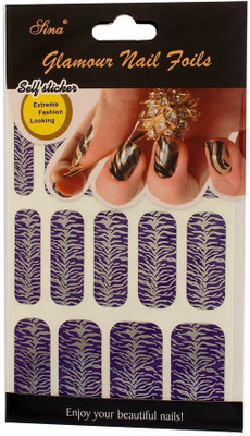 40% OFF on Nail Sina Glamour Nail Foils Self Sticker GNF 34 Multicolor