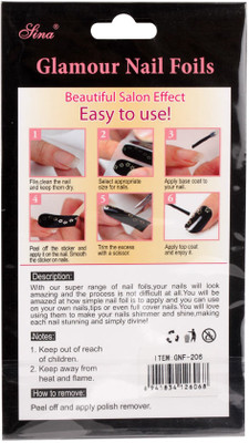 40% OFF on Nail Sina Glamour Nail Foils GNF-206 Grey