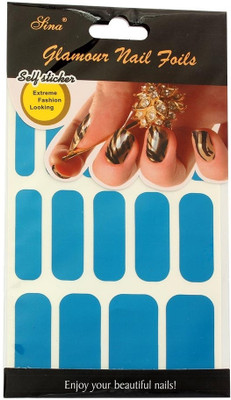 40% OFF on Nail Sina Glamor Nail Foils Self Sticker GNF 24 Blue