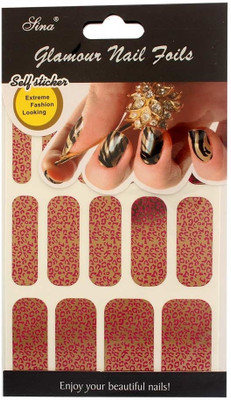 40% OFF on Nail Sina Glamor Nail Foils Self Sticker GNF 43 Multicolor