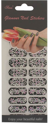 40% OFF on Nail Sina Glamour Nail Stickers NSGS 40 Multicolor