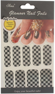 40% OFF on Nail Sina Glamor Nail Foils Self Sticker GNF 61 Multicolor