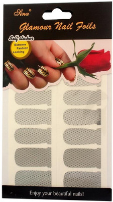 40% OFF on Nail Sina Glamour Nail Foils Self Sticker GNF 208 Multicolor