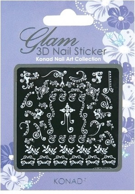 9% OFF on Konad Glam 3D Nail Art Sticker Violet - K3D W05