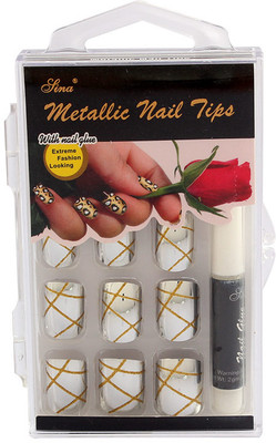40% OFF on Nail Sina Metallic Nail Tips MNTP 5 Multicolor