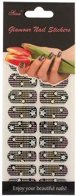 40% OFF on Nail Sina Glamour Nail Stickers NSGS 41 Multicolor
