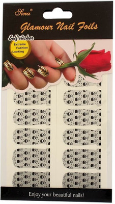40% OFF on Nail Sina Glamour Nail Foils Self Sticker GNF 202 Multicolor