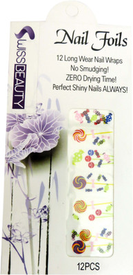 33% OFF on Swiss Beauty Candy Nail Sticker Multicolor