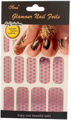 40% OFF on Nail Sina Glamour Nail Foils Self Sticker GNF 49 Multicolor