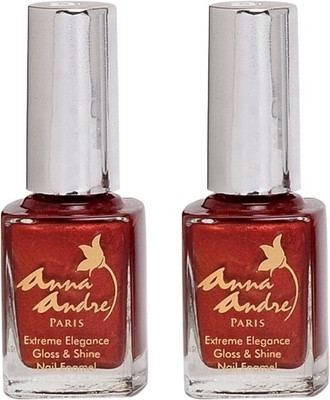 9% OFF on Anna Andre Paris Set of 2 Nail Polishes 9 ml 80032 Scarlet Sunset