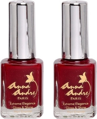 9% OFF on Anna Andre Paris Set of 2 Nail Polishes 9 ml 80014 Red Wine 9% OFF on Anna Andre Paris Set of 2 Nail Polishes 9 ml 80014 Red Wine